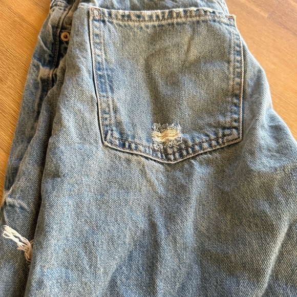 Gap Teens Wide Stride Classic Blue Distressed Jeans. - Picture 6 of 12